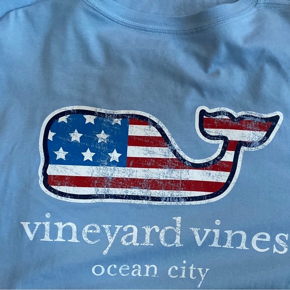 Vineyard Vines Other - 🇺🇸Vineyard Vines Men's L/S Size Small Waving Flag Fill Whale Pocket Tee🇺🇸